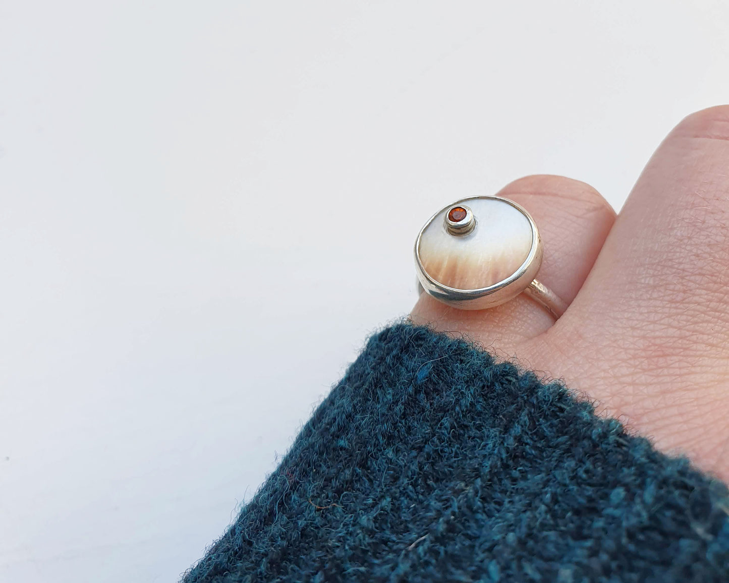 Mimi Ring : Silver : Hessonite Garnet