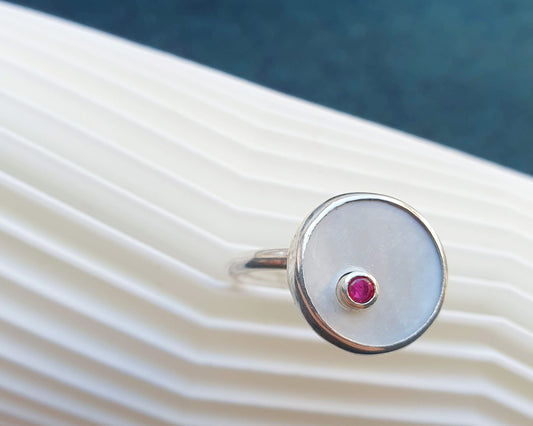 Mimi Ring : Silver : Ruby